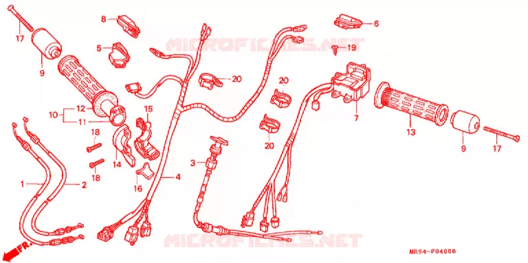 COMMODOS - POIGNEES Honda MOTO 800 PC800 1989  PC800K