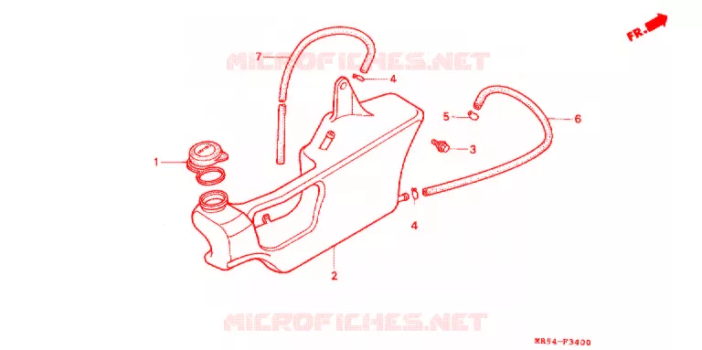 VASE D'EXPANSION Honda MOTO 800 PC800 1989  PC800K