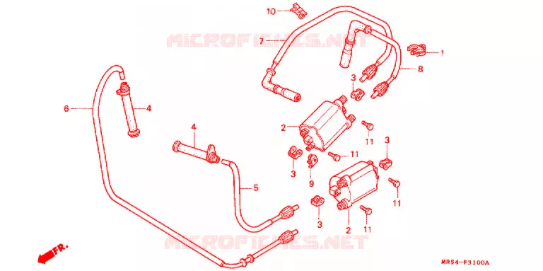 BOBINE D'ALLUMAGE Honda MOTO 800 PC800 1989  PC800K