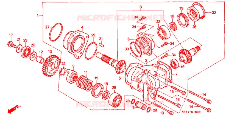 COUPLE CONIQUE Honda MOTO 800 PC800 1989  PC800K