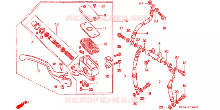 MAITRE CYLINDRE DE FREIN AVANT Honda MOTO 800 PC800 1989  PC800K