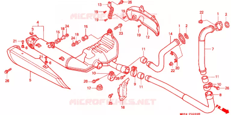 SILENCIEUX D'ECHAPPEMENT Honda MOTO 800 PC800 1989  PC800K