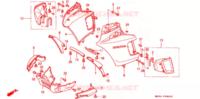 CARENAGE Honda MOTO 800 PC800 1990  PC800L