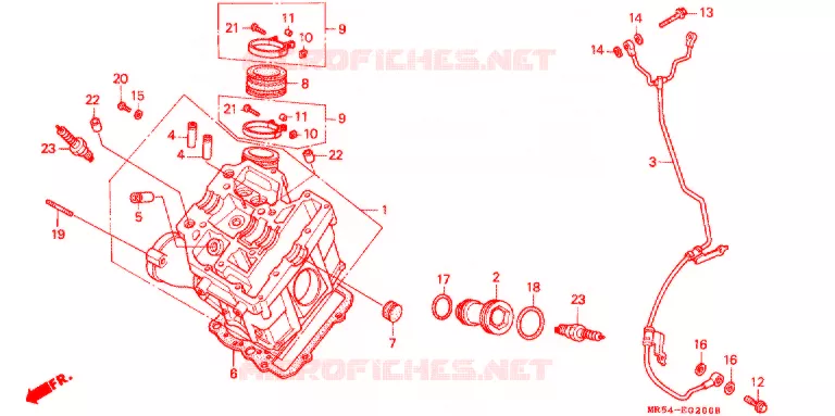 CULASSE (AVANT) Honda MOTO 800 PC800 1990  PC800L