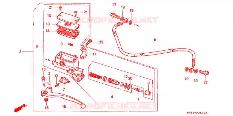 MAITRE-CYLINDRE Honda MOTO 800 PC800 1990  PC800L