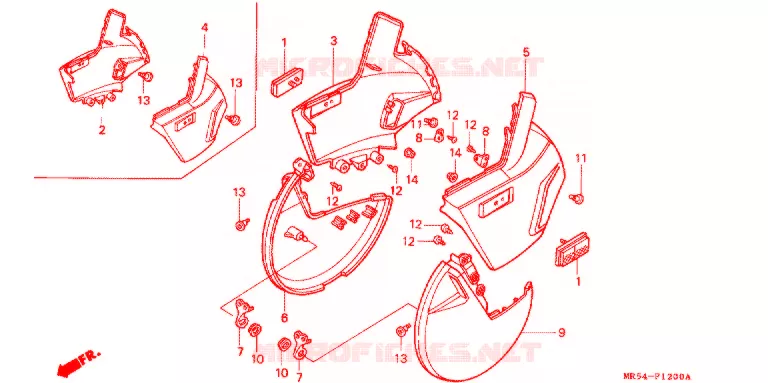 CACHE DISQUE AVANT Honda MOTO 800 PC800 1994  PC800R