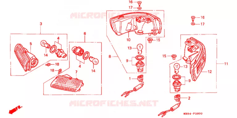 CLIGNOTANT Honda MOTO 800 PC800 1994  PC800R