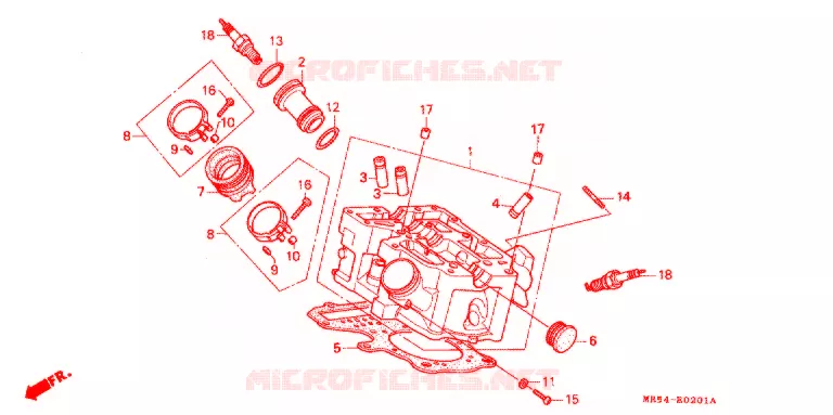 CULASSE (ARRIERE) Honda MOTO 800 PC800 1994  PC800R