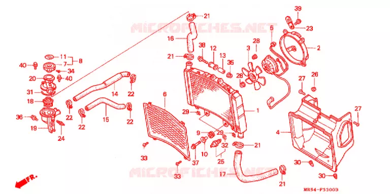 RADIATEUR Honda MOTO 800 PC800 1994  PC800R