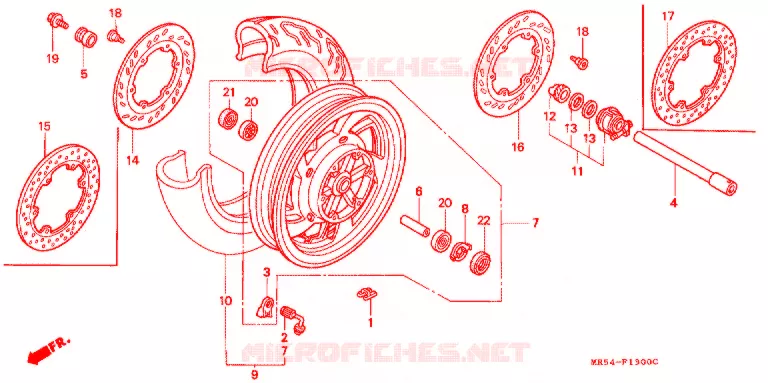 ROUE AVANT Honda MOTO 800 PC800 1994  PC800R