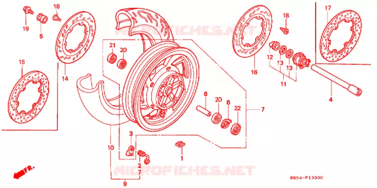 ROUE AVANT Honda MOTO 800 PC800 1994  PC800R