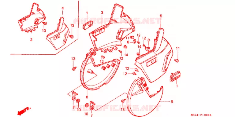 CACHE DISQUE AVANT Honda MOTO 800 PC800 1995  PC800S