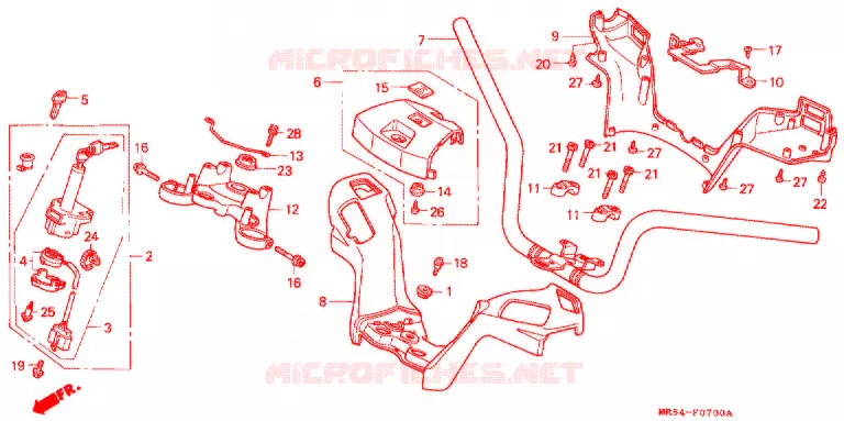 GUIDON Honda MOTO 800 PC800 1995  PC800S