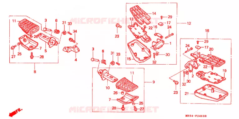 REPOSE PIED Honda MOTO 800 PC800 1995  PC800S