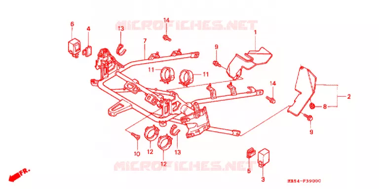SUPPORT DE CARENAGE Honda MOTO 800 PC800 1995  PC800S