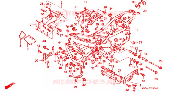 CADRE Honda MOTO 800 PC800 1997  PC800V