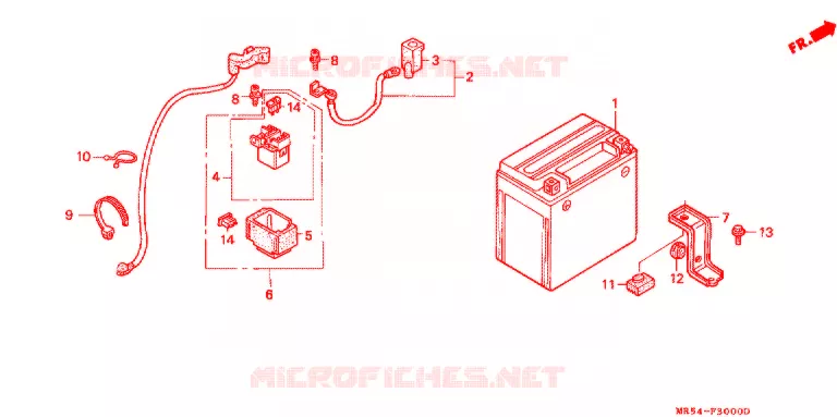 BATTERIE Honda MOTO 800 PC800 1998  PC800W
