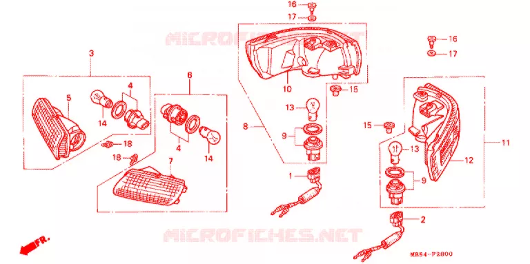 CLIGNOTANT Honda MOTO 800 PC800 1998  PC800W