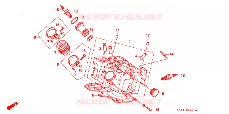 CULASSE (ARRIERE) Honda MOTO 800 PC800 1998  PC800W