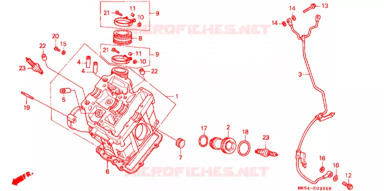 CULASSE (AVANT) Honda MOTO 800 PC800 1998  PC800W