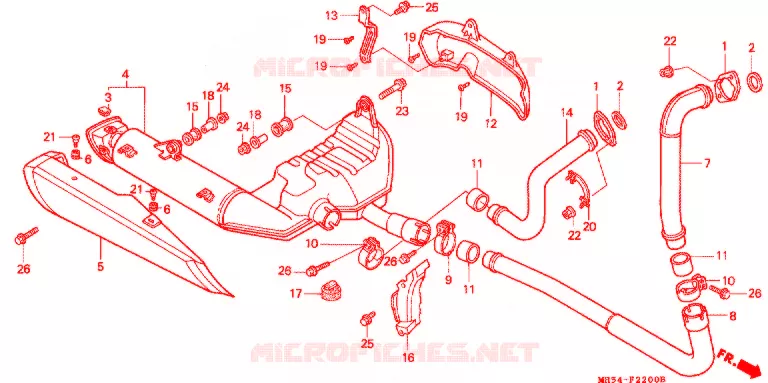 SILENCIEUX D'ECHAPPEMENT Honda MOTO 800 PC800 1998  PC800W