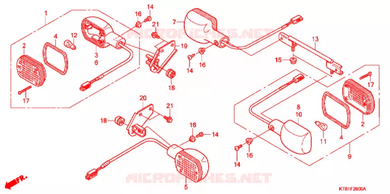 CLIGNOTANT Honda MOTO 250 other-models 2004  PS2504