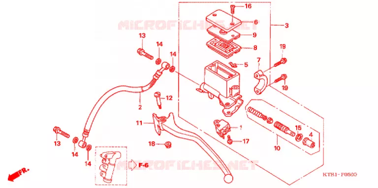 MAITRE-CYLINDRE DE FREIN ARRIERE Honda MOTO 250 other-models 2004  PS2504
