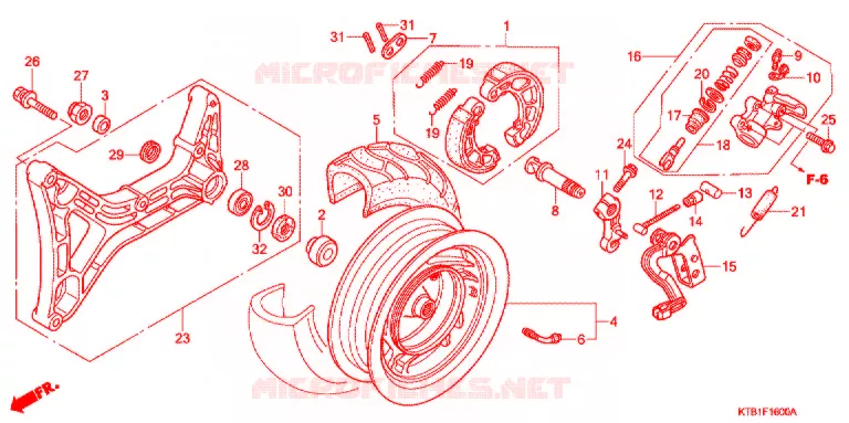 ROUE ARRIERE - BRAS OSCILLANT Honda MOTO 250 other-models 2004  PS2504