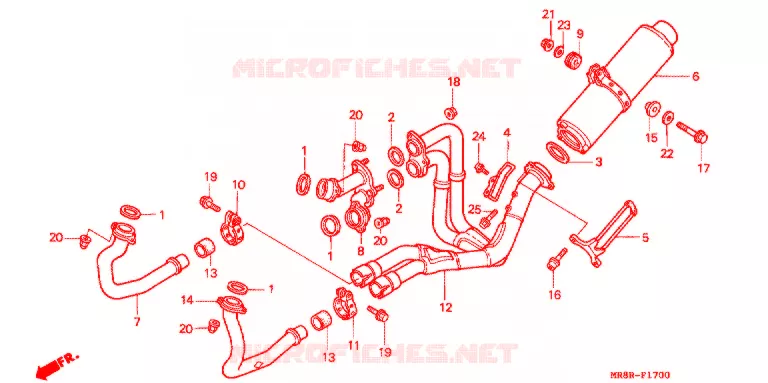 SILENCIEUX D'ECHAPPEMENT Honda MOTO 400 RVF 1996  RVF400RT