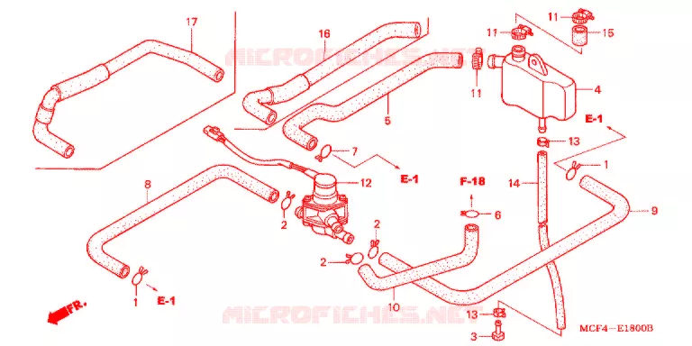 COMMANDE INJECTION D'AIR SOUPAPE Honda MOTO 1000 RC 2001  RVT1000R1