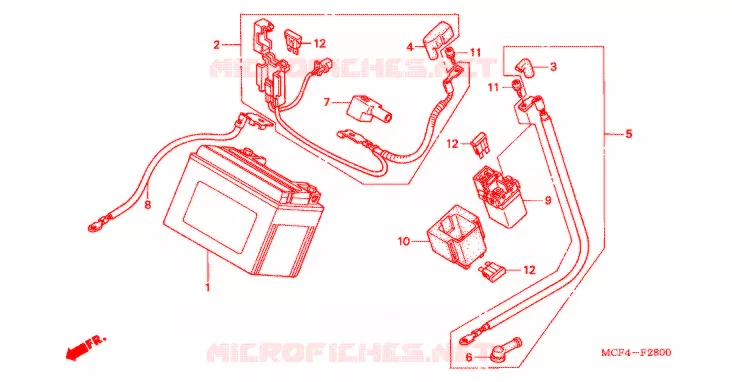 BATTERIE Honda MOTO 1000 RC 2001  RVT1000R1