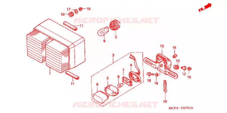 FEU ARRIERE Honda MOTO 1000 RC 2002  RVT1000R2