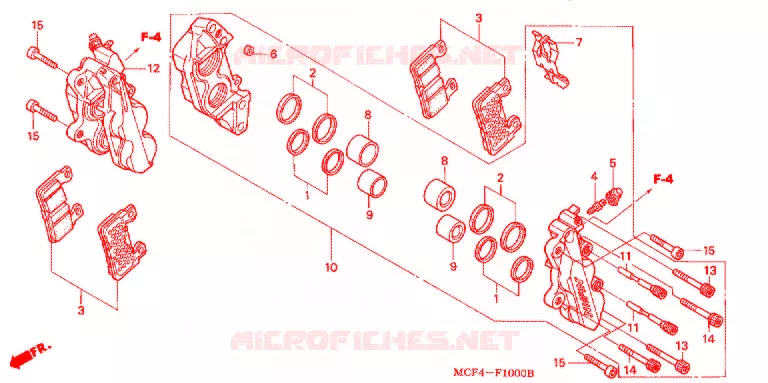 ETRIER DE FREIN AVANT Honda MOTO 1000 RC 2003  RVT1000R3