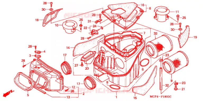 FILTRE A AIR Honda MOTO 1000 RC 2003  RVT1000R3