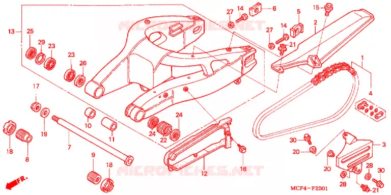 BRAS OSCILLANT ('02-'05) Honda MOTO 1000 RC 2004  RVT1000R4