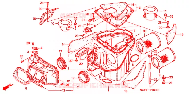 FILTRE A AIR Honda MOTO 1000 RC 2004  RVT1000R4