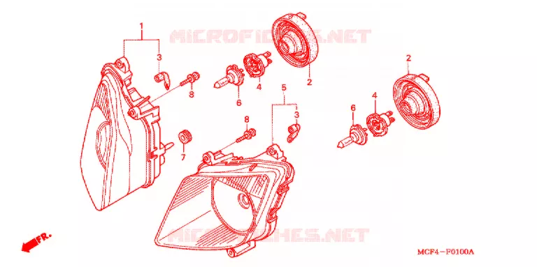PHARE Honda MOTO 1000 RC 2005  RVT1000R5
