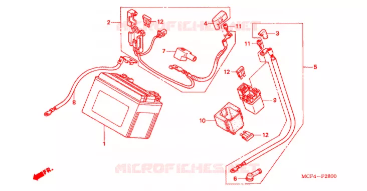 BATTERIE Honda MOTO 1000 RC 2005  RVT1000R5