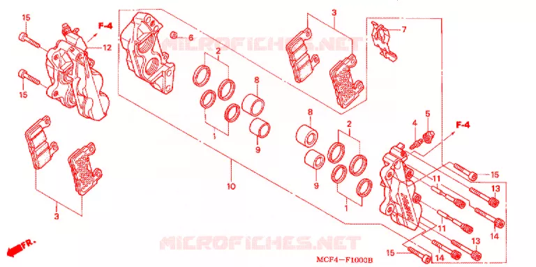 ETRIER DE FREIN AVANT Honda MOTO 1000 RC 2000  RVT1000RY