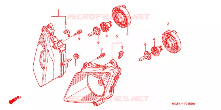 PHARE Honda MOTO 1000 RC 2000  RVT1000RY
