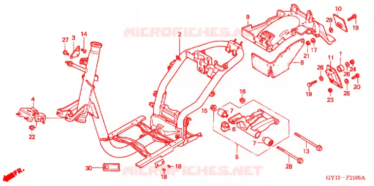 CADRE Honda SCOOTER 50 VISION 1995  SA502R