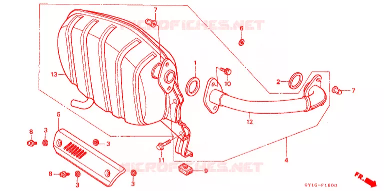 SILENCIEUX D'ECHAPPEMENT Honda SCOOTER 50 VISION 1994  SA502R