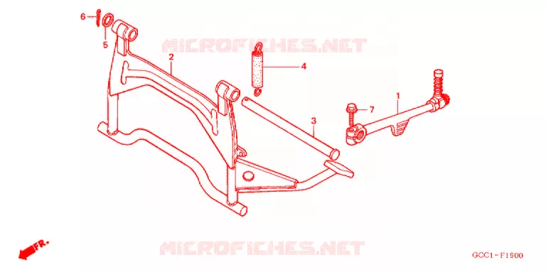 BEQUILLE - PEDALE KICK Honda SCOOTER 100 SPACY 2003  SCR100WH3