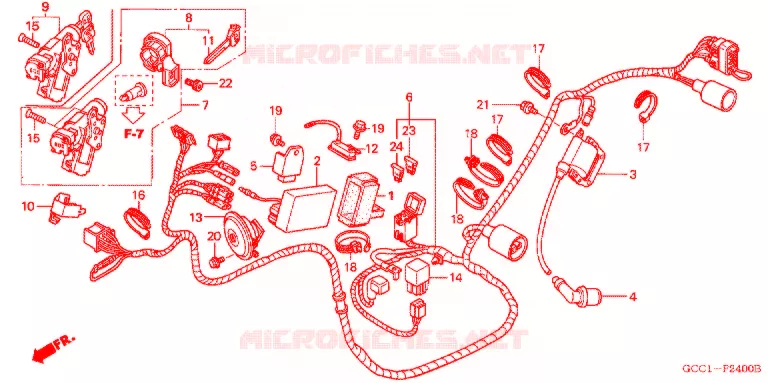 FAISCEAU DES FILS Honda SCOOTER 100 SPACY 2003  SCR100WH3