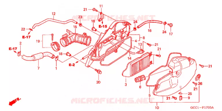 FILTRE A AIR Honda SCOOTER 100 SPACY 2005  SCR100WH3