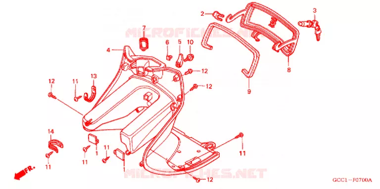 PROTEGE JAMBES Honda SCOOTER 100 SPACY 2005  SCR100WH3