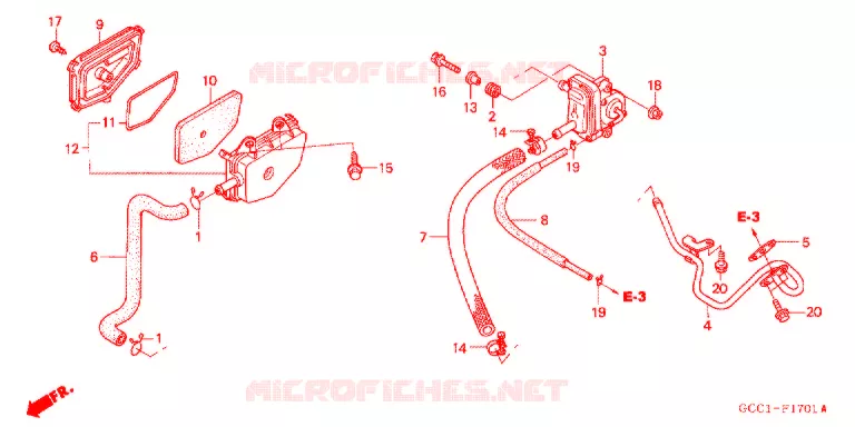 SOUPAPE D'AIR - FILTRE A AIR (ASV) Honda SCOOTER 100 SPACY 2004  SCR100WH3