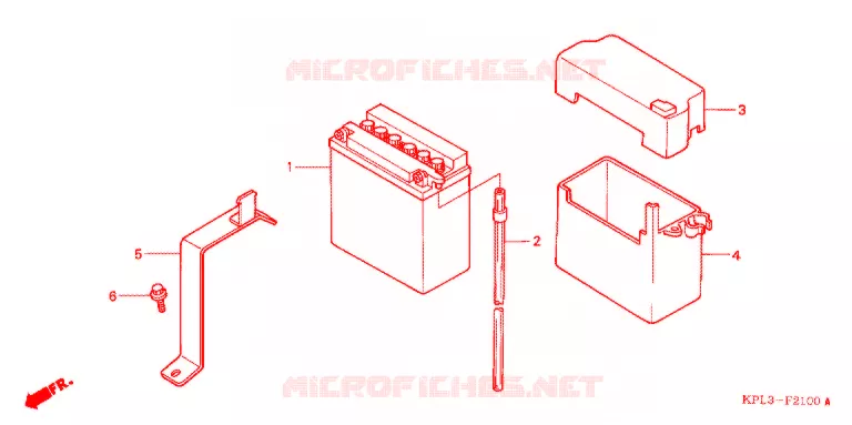 BATTERIE (SCV100CM2,5) Honda SCOOTER 100 ACTIVA 2004  SCV100CM2