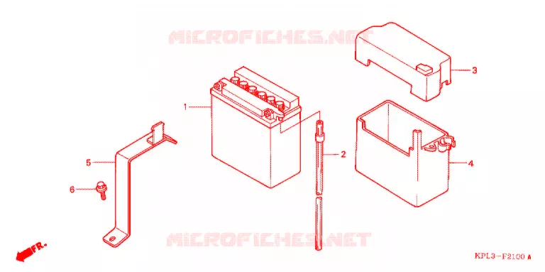 BATTERIE (SCV100CM2,5) Honda SCOOTER 100 ACTIVA 2002  SCV100CM2