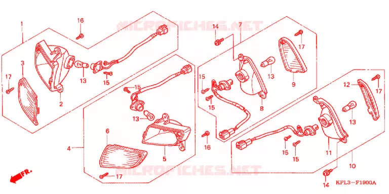 CLIGNOTANT (SCV100CM2) Honda SCOOTER 100 ACTIVA 2003  SCV100CM2